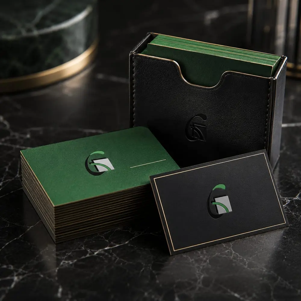 Business cards designed for SPb Brokers, in the client’s brand style